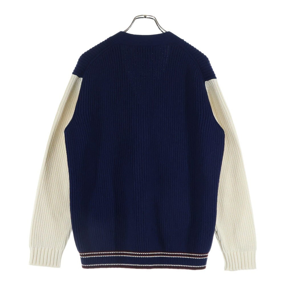 miumiu(ミュウミュウ) オーバーサイズカット イングリッシュリブニット カーディガン ブルー MMF933 S000