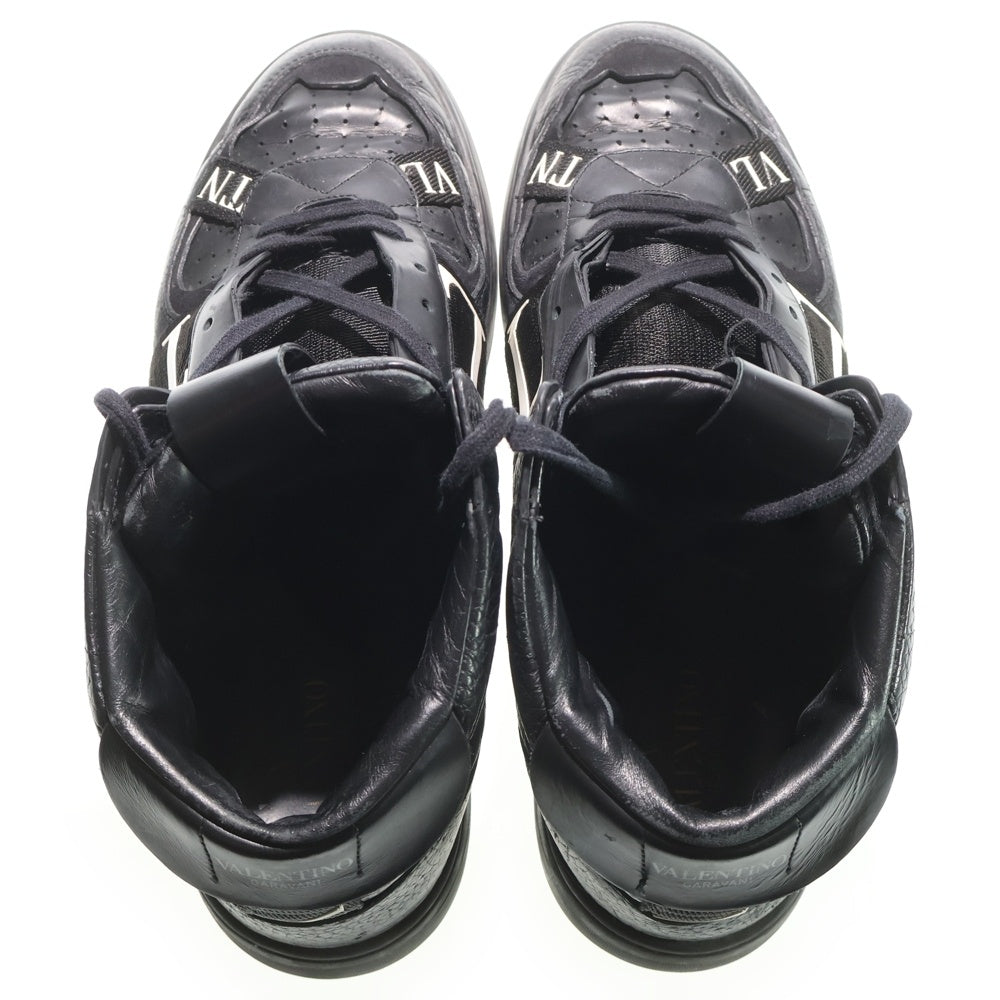 VALENTINO GARAVANI(ヴァレンチノガラヴァーニ) VLTN Allover Print TVE03Y2 ブランドロゴ ハイカットスニーカー ブラック