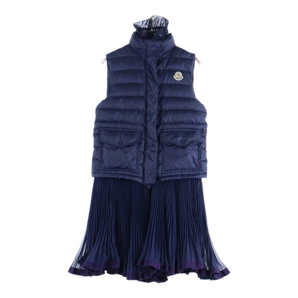MONCLER(モンクレール) SEIRA 0209S4833421 セイラ プリーツスカート付きダウンベスト ネイビー レディース