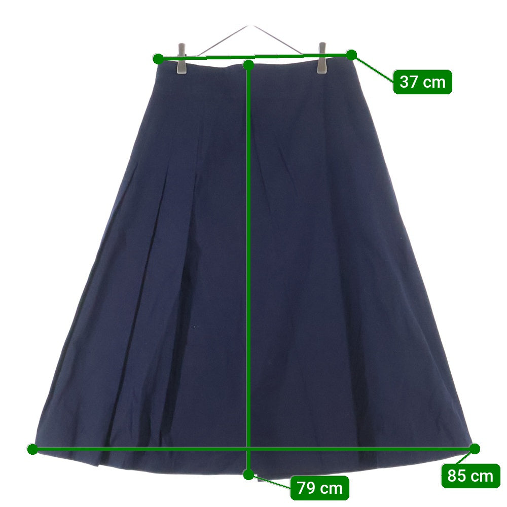 Y's(ワイズ) Medium-length Skirt YR-S06-012 ミディアム丈 ベルト付きスカート ネイビー レディース