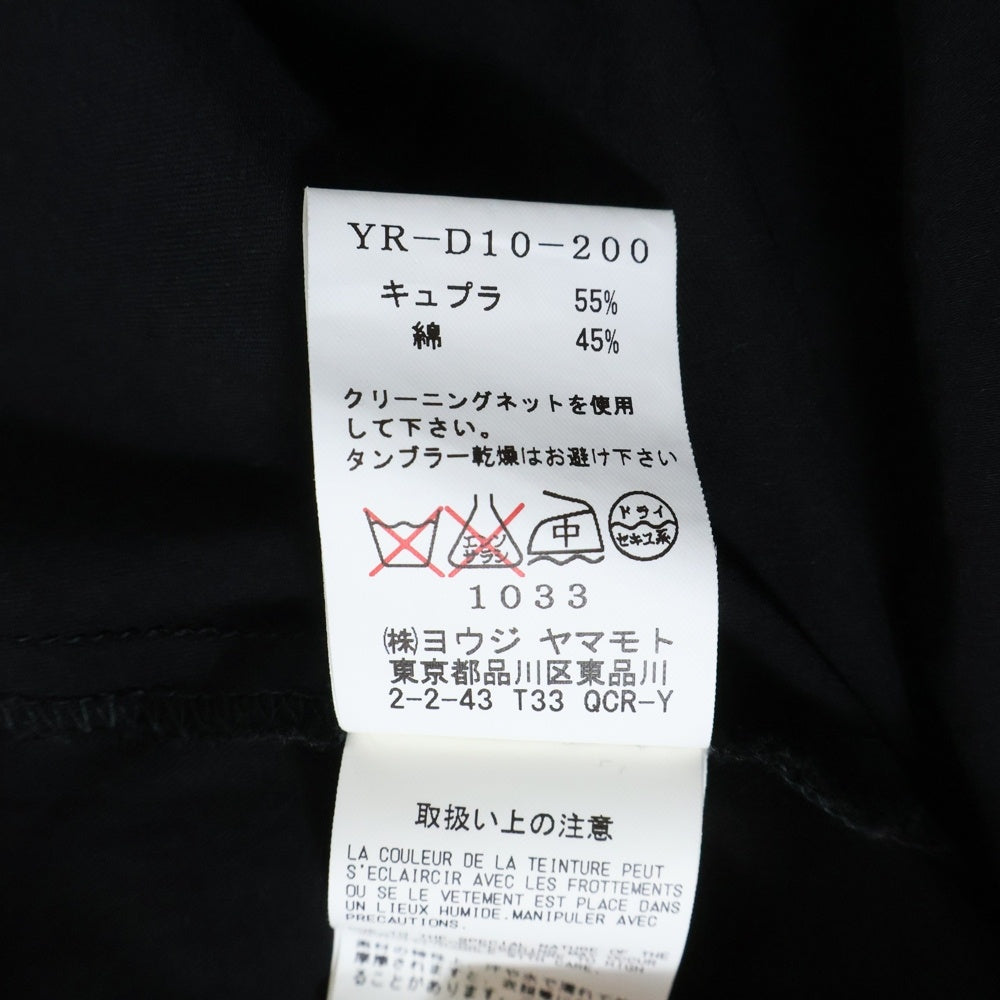 Y's(ワイズ) 19SS Sleeveless Cupra Cotton blend Dress YR-D10-200 ノースリーブ キュプラ コットン混 ワンピース ブラック レディース