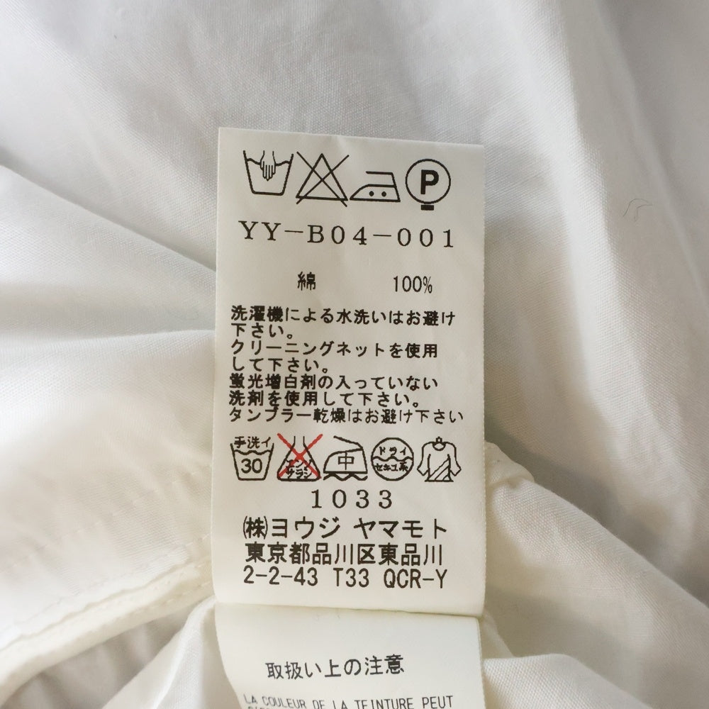 Y's(ワイズ) Tape Line Layered Long Shirt YY-B04-001 テープラインレイヤードロングシャツ ホワイト レディース
