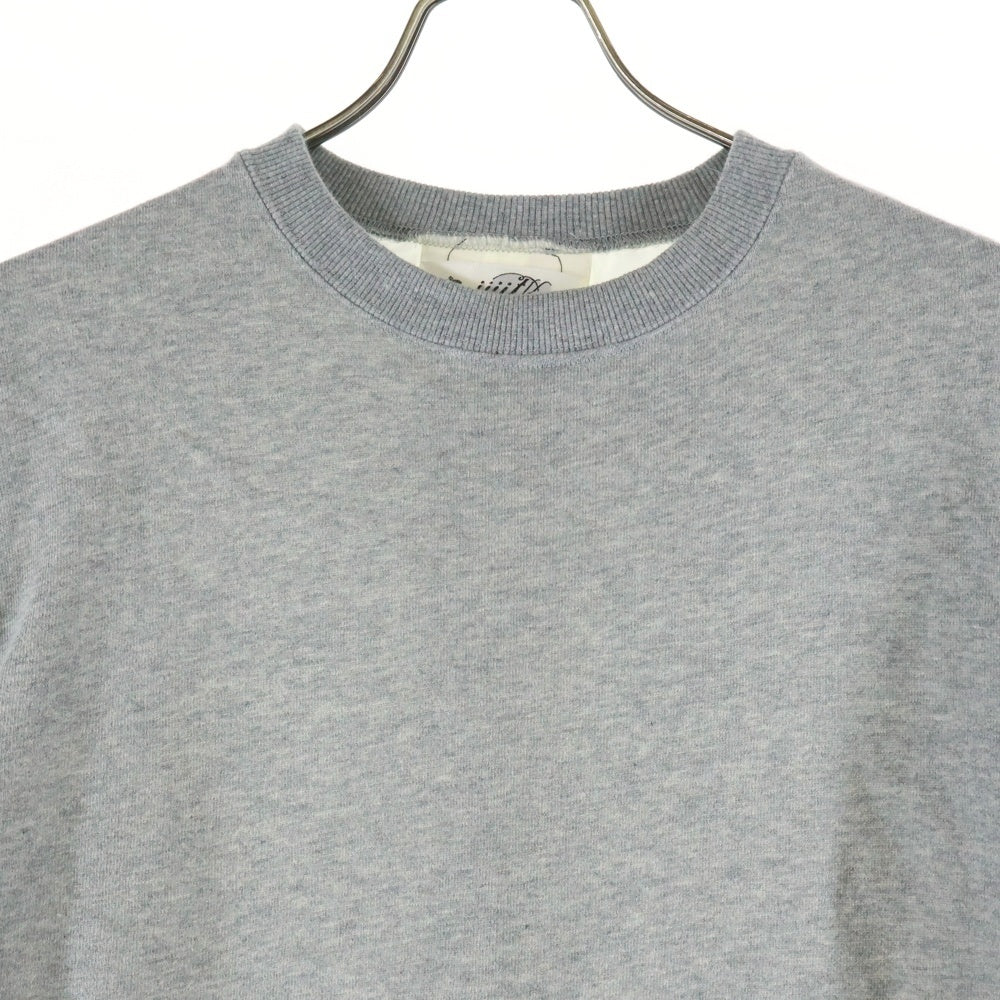 NO BRAND(ノーブランド) IJIIT&Co.【イジット】 Nylon Cotton Blend Sweatshirt 5221N09009 ナイロン コットン混 スウェットトレーナー グレー レディース