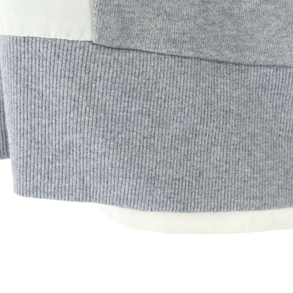 NO BRAND(ノーブランド) IJIIT&Co.【イジット】 Nylon Cotton Blend Sweatshirt 5221N09009 ナイロン コットン混 スウェットトレーナー グレー レディース