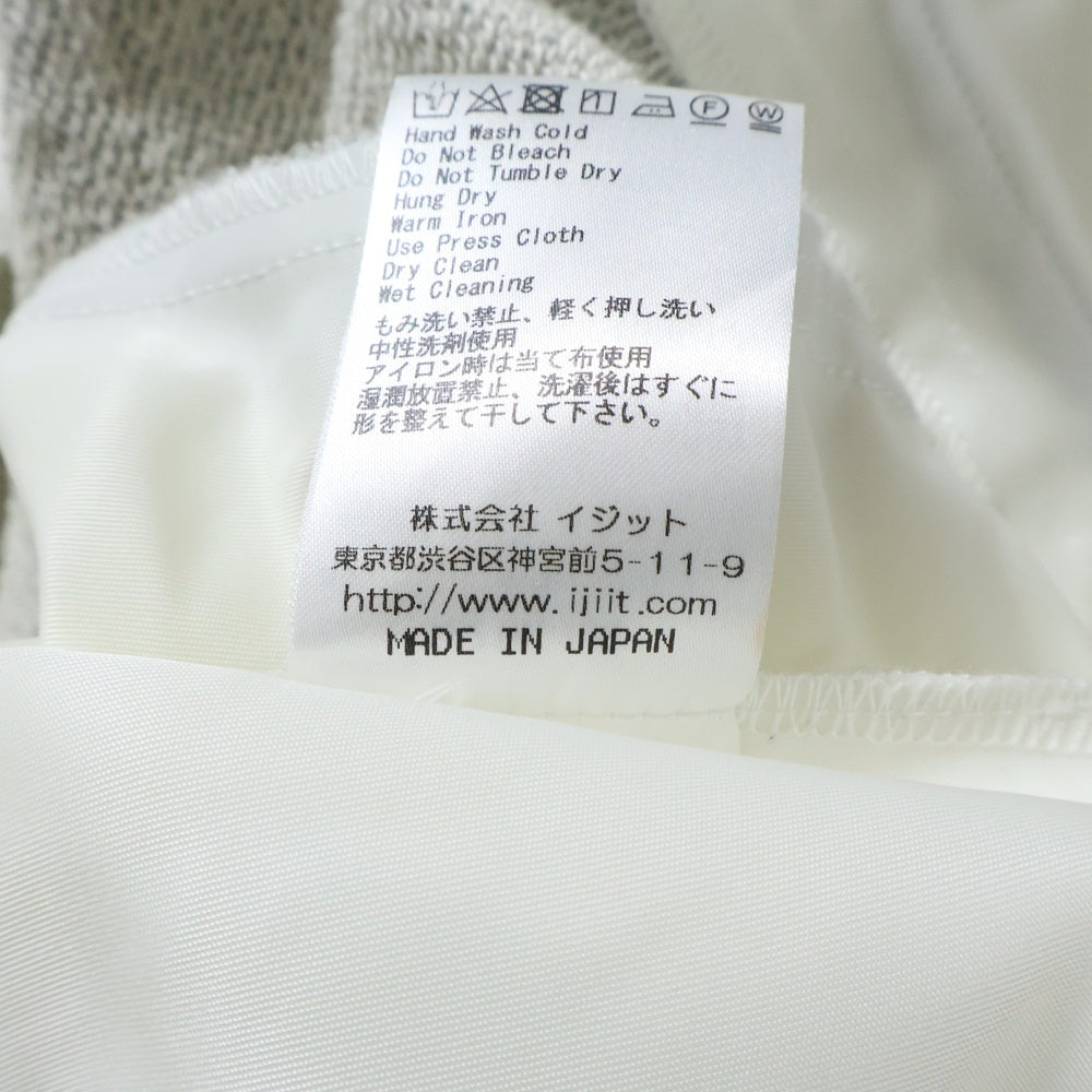 NO BRAND(ノーブランド) IJIIT&Co.【イジット】 Nylon Cotton Blend Sweatshirt 5221N09009 ナイロン コットン混 スウェットトレーナー グレー レディース