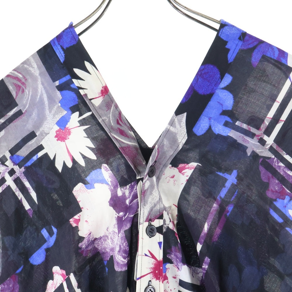 Y's(ワイズ) Flower Print Dress YF-B06-120 フラワープリント ノースリーブ ワンピース ネイビー レディース