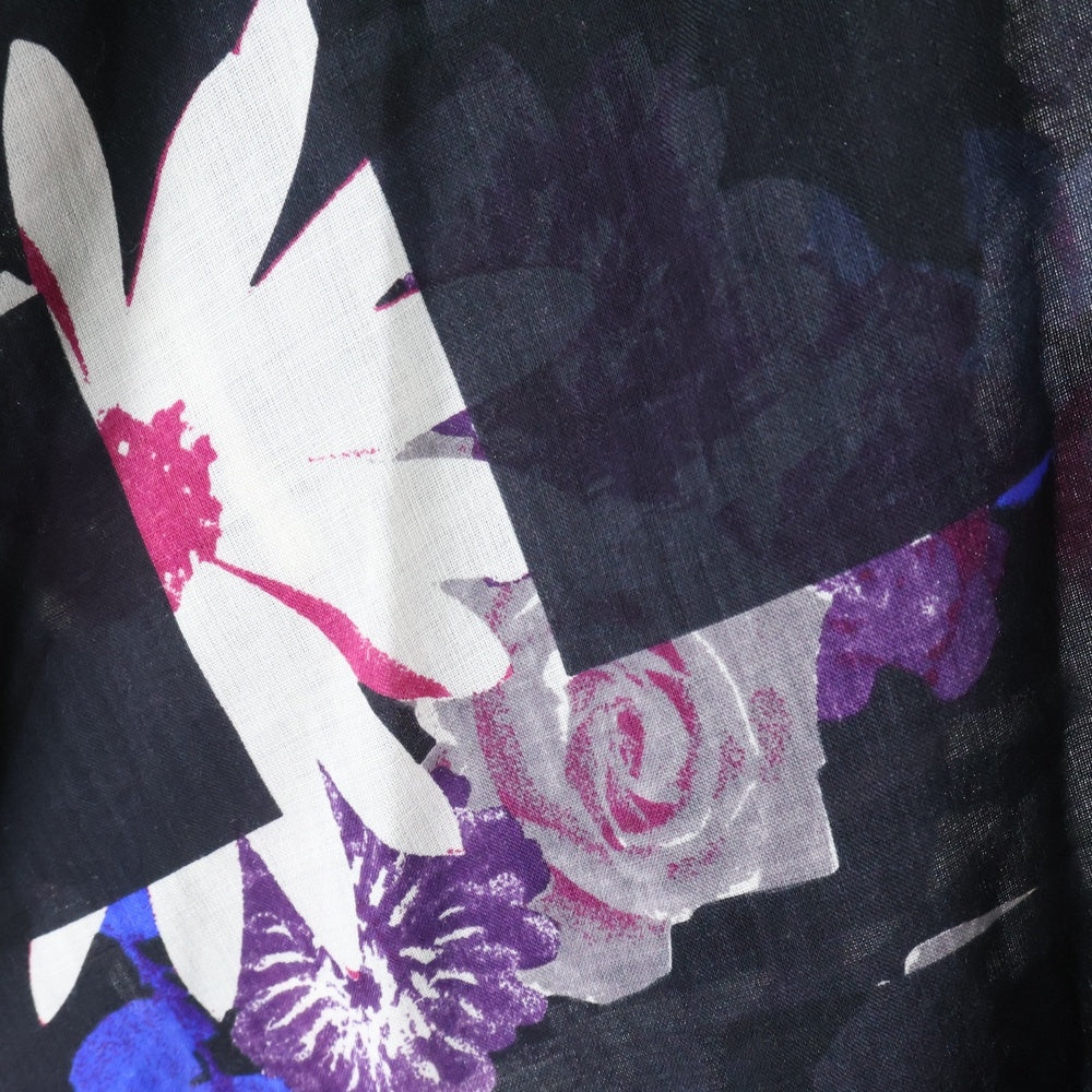 Y's(ワイズ) Flower Print Dress YF-B06-120 フラワープリント ノースリーブ ワンピース ネイビー レディース