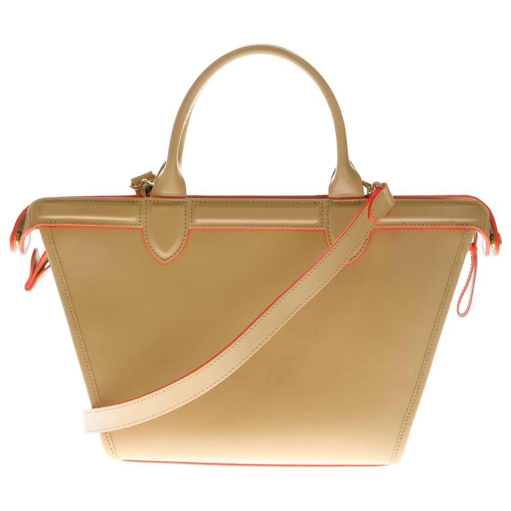 LONGCHAMP(ロンシャン) Le Piage Heritage Neon Leather Satchel エリタージュ レザーハンドバッグ ショルダーバッグ ベージュ