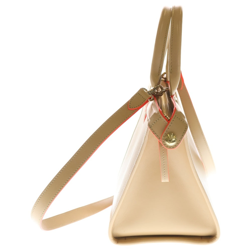 LONGCHAMP(ロンシャン) Le Piage Heritage Neon Leather Satchel エリタージュ レザーハンドバッグ ショルダーバッグ ベージュ