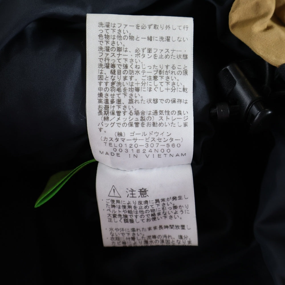 THE NORTH FACE(ザノースフェイス) GORE-TEX MOUNTAIN DOWN COAT NDW91935 ゴアテックス ファーフード付きマウンテンダウンコート ブラウン/ブラック