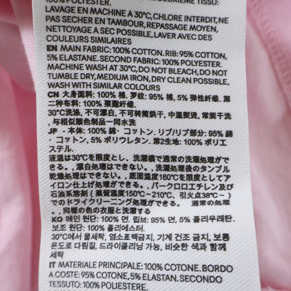 AMI Alexandre Mattiussi(アミアレクサンドルマテュッシ) フロントワンポイントロゴ刺繍 クルーネックTシャツカットソー ピンク レディース FTS356