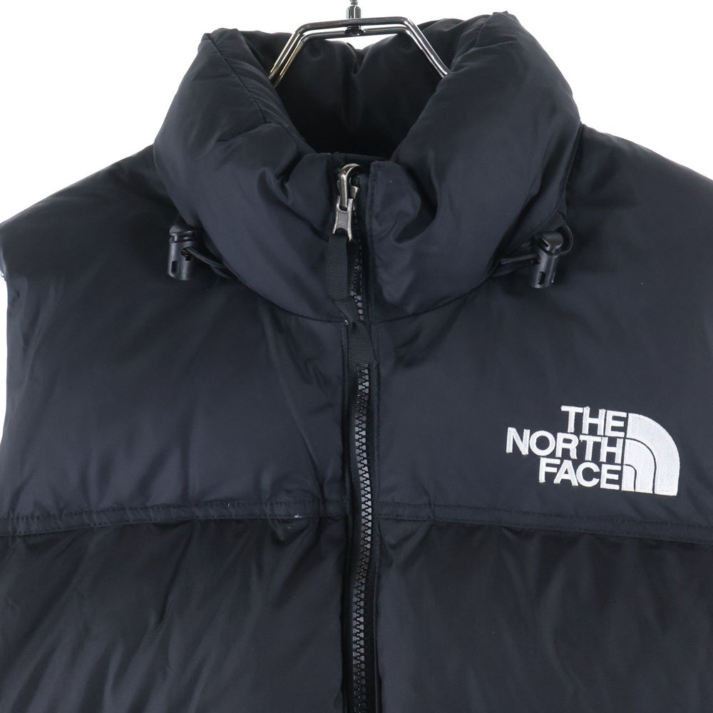 THE NORTH FACE(ザノースフェイス) RETRO NUPTSE VEST NF0A3XEP フロントワンポイントロゴ刺繍 ジップアップダウンベスト ブラック