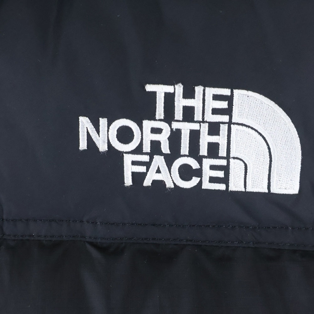 THE NORTH FACE(ザノースフェイス) RETRO NUPTSE VEST NF0A3XEP フロントワンポイントロゴ刺繍 ジップアップダウンベスト ブラック