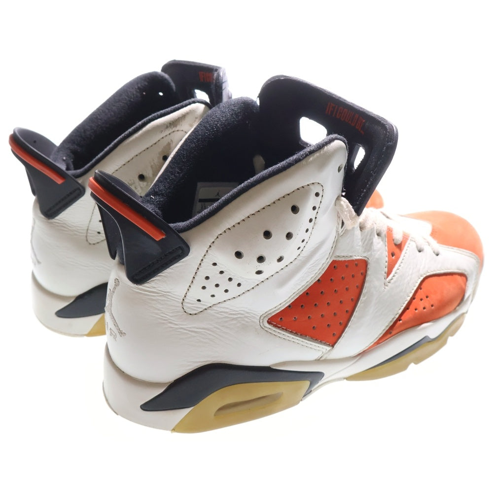 NIKE(ナイキ) 【観賞用】AIR JORDAN 6 RETRO TINKER 384664-104 エアジョーダン6 レトロ ティンカー ハイカットスニーカー ホワイト/オレンジ US8.5/26.5cm