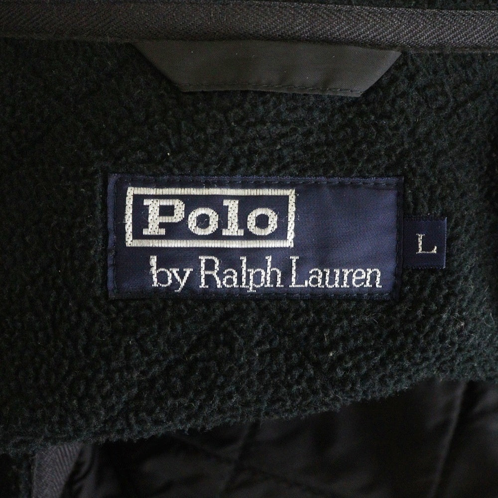 POLO RALPH LAUREN(ポロラルフローレン) 90s キルティングジャケット エルボーパッチ 内ボア ブラック