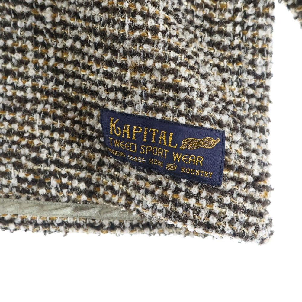 KAPITAL(キャピタル) fancy tweed board shirt ファンシー ツイード ボード 長袖シャツジャケット ピンク K2410LS092