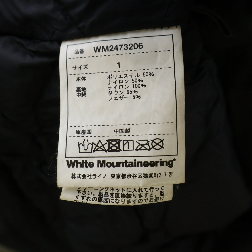 White Mountaineering(ホワイトマウンテニアリング) 24AW TAION DOWN JACKET ボタン ダウンジャケット ブラック WM2473206