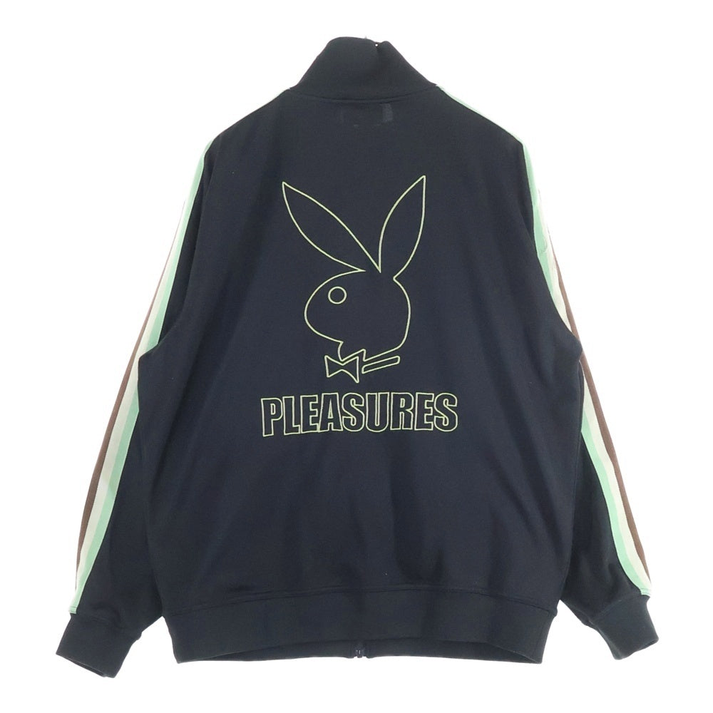 PLEASURES(プレジャーズ) ×PLAYBOY Track Jacket ×プレイボーイ ウィケッド ロゴ トラックジャケット ブラック