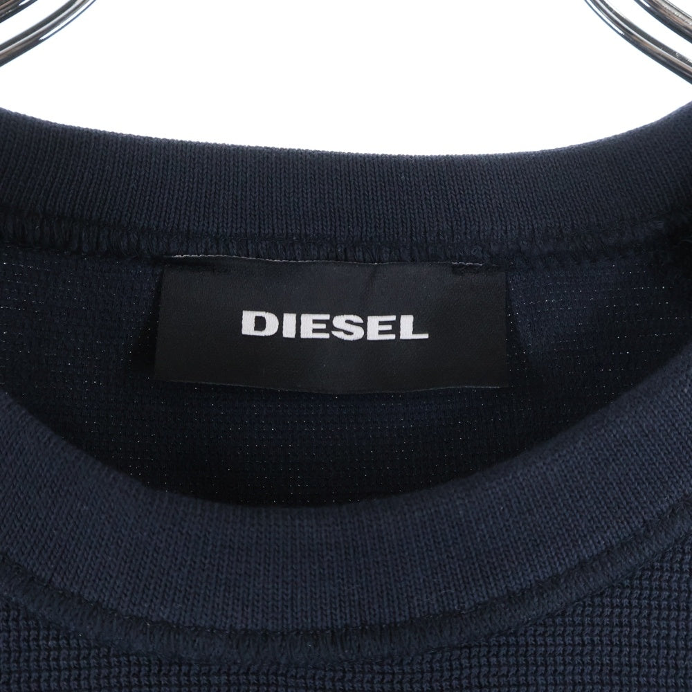 DIESEL(ディーゼル) リブロゴ トレーナー スウェット ネイビー