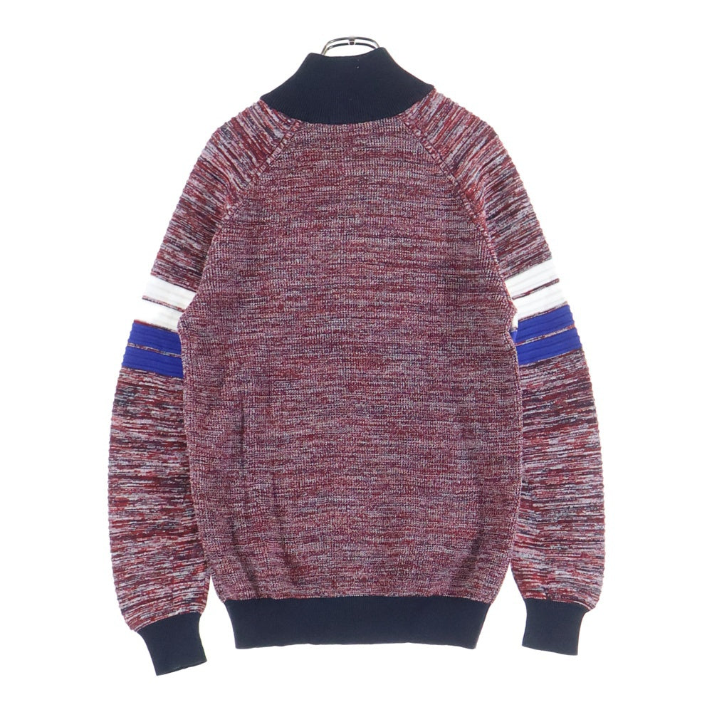 G-STAR RAW(ジースターロウ) Suzaki Stripe Zip Through Knit フルジップ オーガニックコットン セーター レッド系 D12747-B155-A266