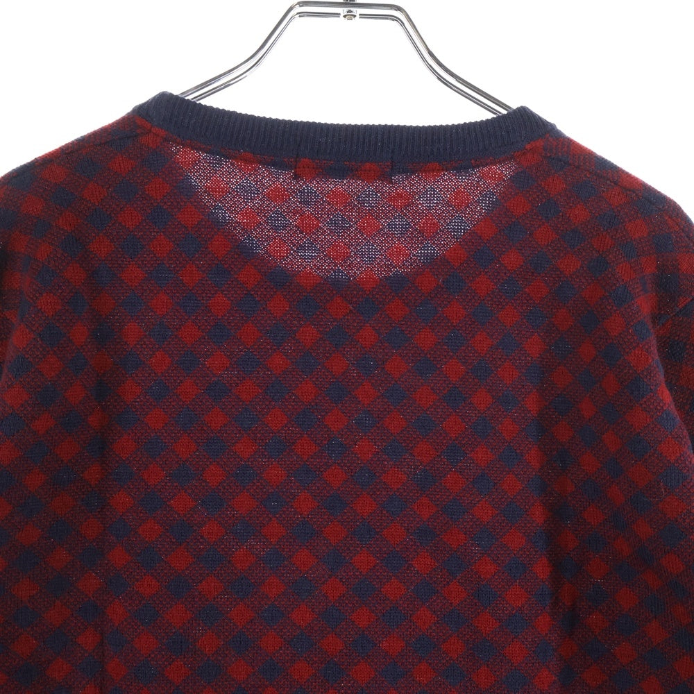 BLACK LABEL CRESTBRIDGE(ブラックレーベルクレストブリッジ) ニット チェック柄 ネイビー/レッド 51N13-212-182