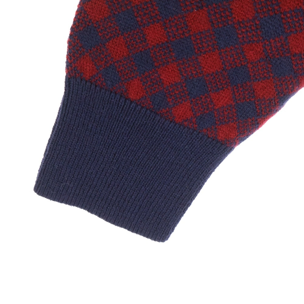 BLACK LABEL CRESTBRIDGE(ブラックレーベルクレストブリッジ) ニット チェック柄 ネイビー/レッド 51N13-212-182