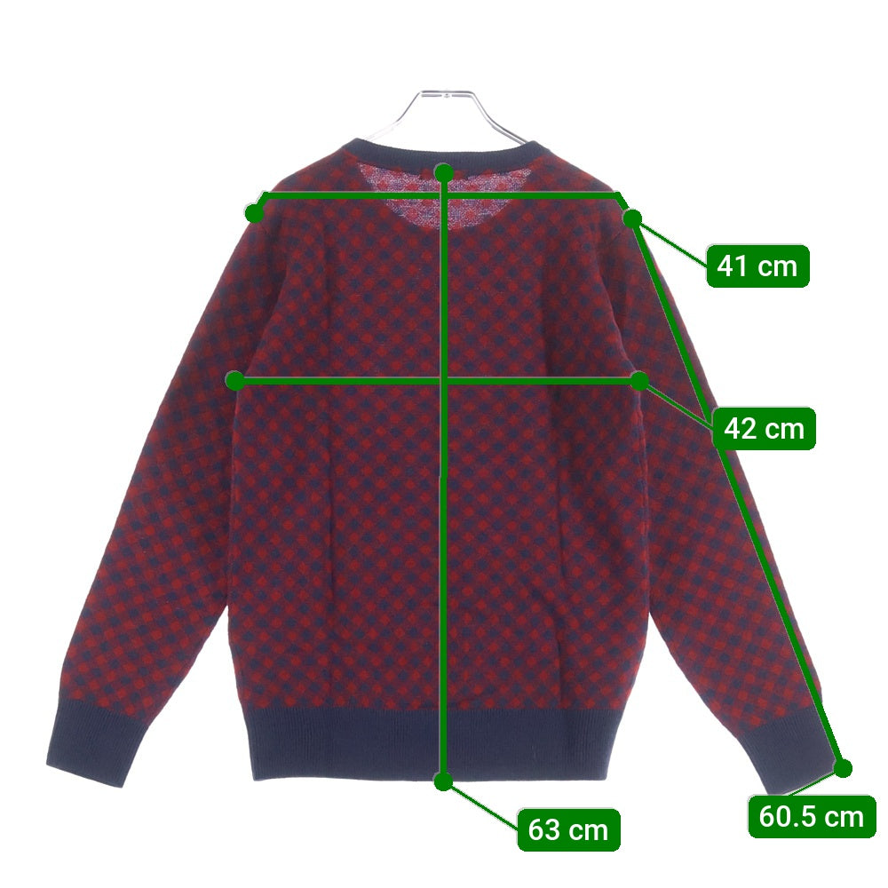 BLACK LABEL CRESTBRIDGE(ブラックレーベルクレストブリッジ) ニット チェック柄 ネイビー/レッド 51N13-212-182