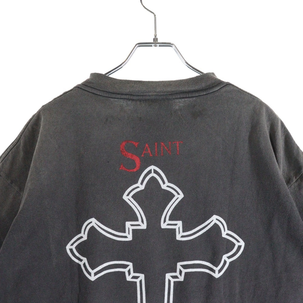 SAINT MICHAEL(セントマイケル) 25SS 2PAC 2PC SS TEE 2パック プリントクルーネック半袖Tシャツ グレー SM-HR8-0000-C14