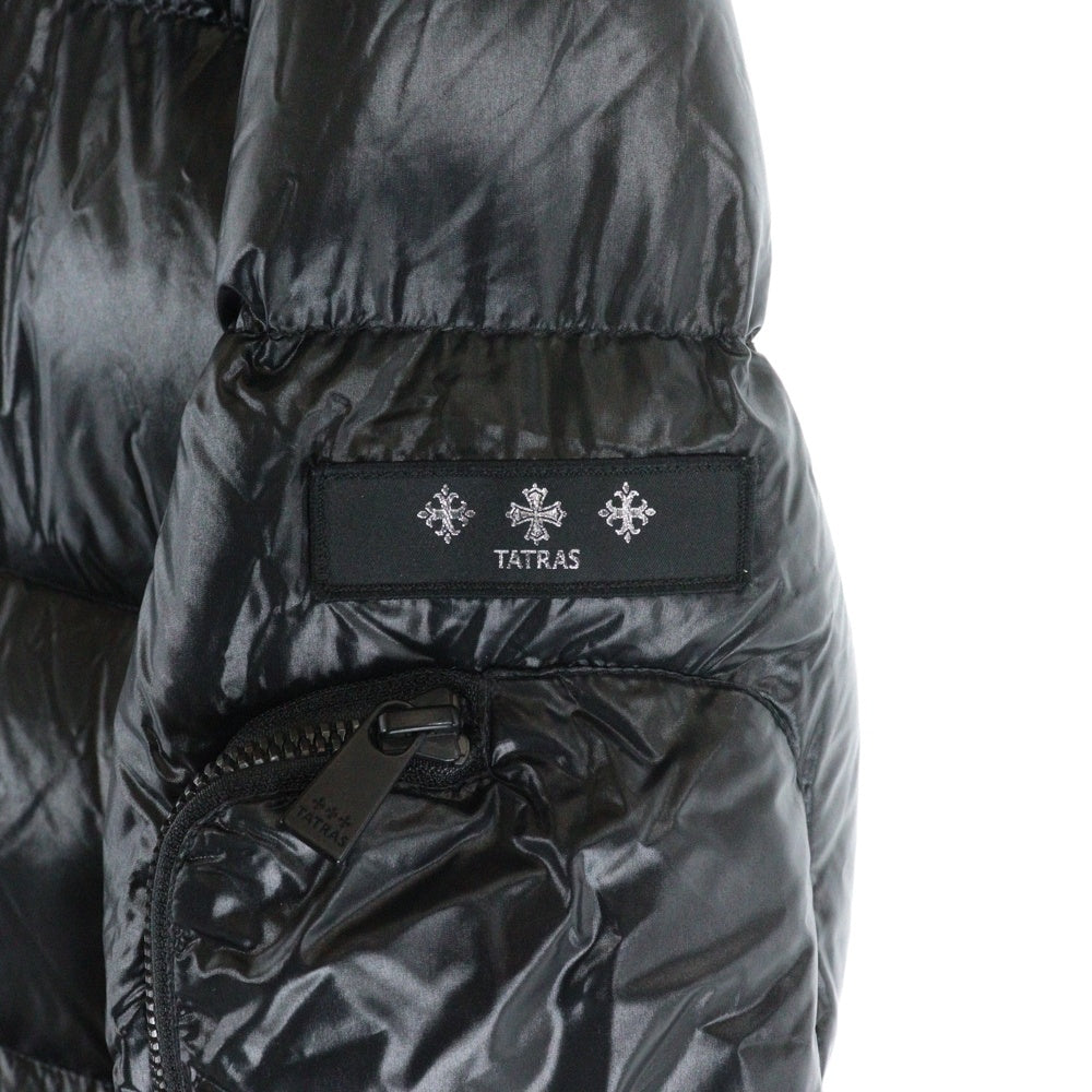 TATRAS(タトラス) 21AW BELBO ベルボ シャイニー ナイロン ダウン ジャケット フーディ ブラック MTAT21A4562-D