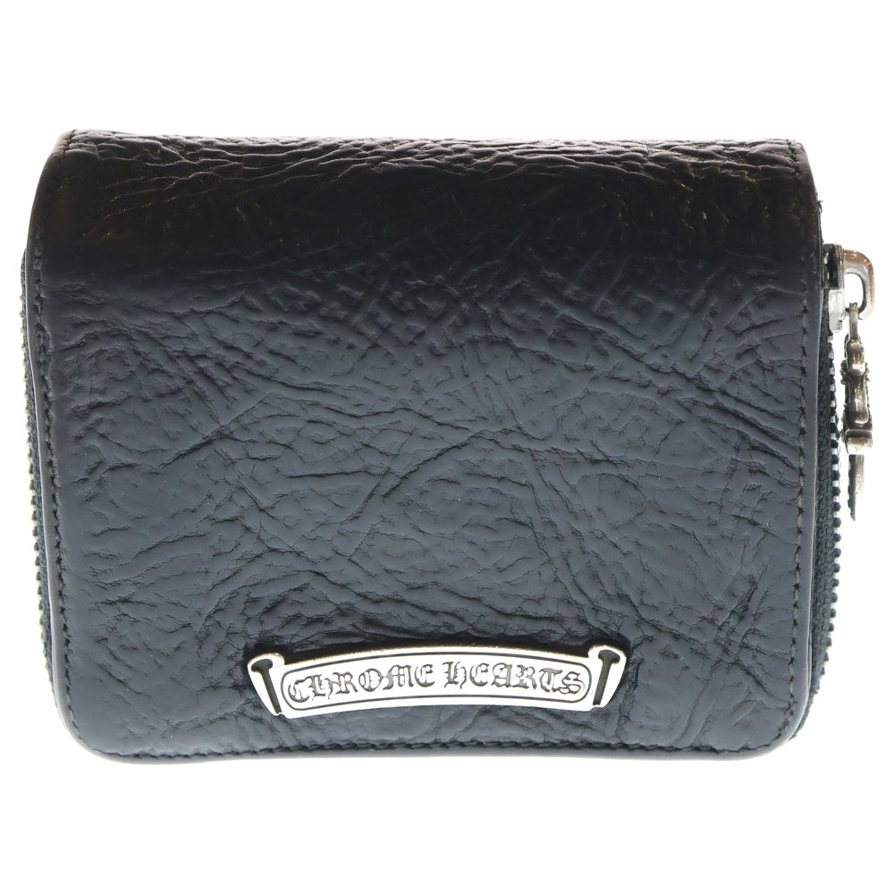 CHROME HEARTS(クロムハーツ) SQ ZIP BILL スクエアジップビル レザーウォレット 財布 ブラック BCA376
