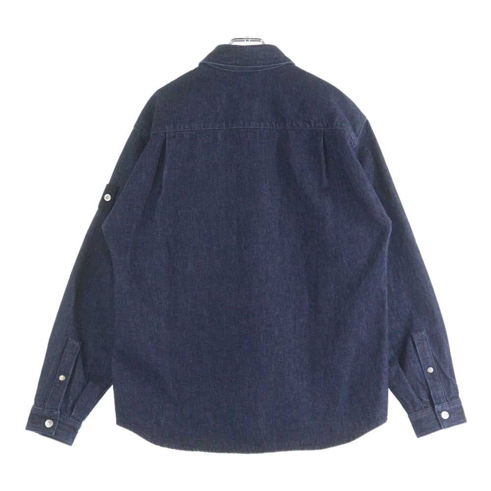 STONE ISLAND(ストーンアイランド) 25AW Denim Shirts K2S151100008 袖ロゴワッペン デニム長袖シャツ デニムジャケット インディゴ