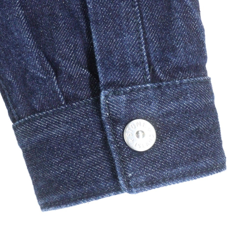 STONE ISLAND(ストーンアイランド) 25AW Denim Shirts K2S151100008 袖ロゴワッペン デニム長袖シャツ デニムジャケット インディゴ
