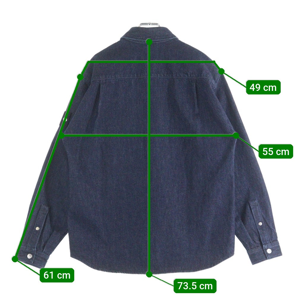 STONE ISLAND(ストーンアイランド) 25AW Denim Shirts K2S151100008 袖ロゴワッペン デニム長袖シャツ デニムジャケット インディゴ