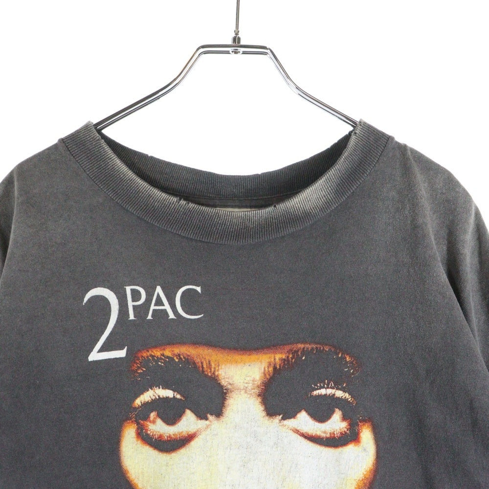 SAINT MICHAEL(セントマイケル) 25SS×2PAC 2PC SS TEE SM-HR8-0000-C14 2パック ヴィンテージ加工プリント半袖Tシャツ ブラック