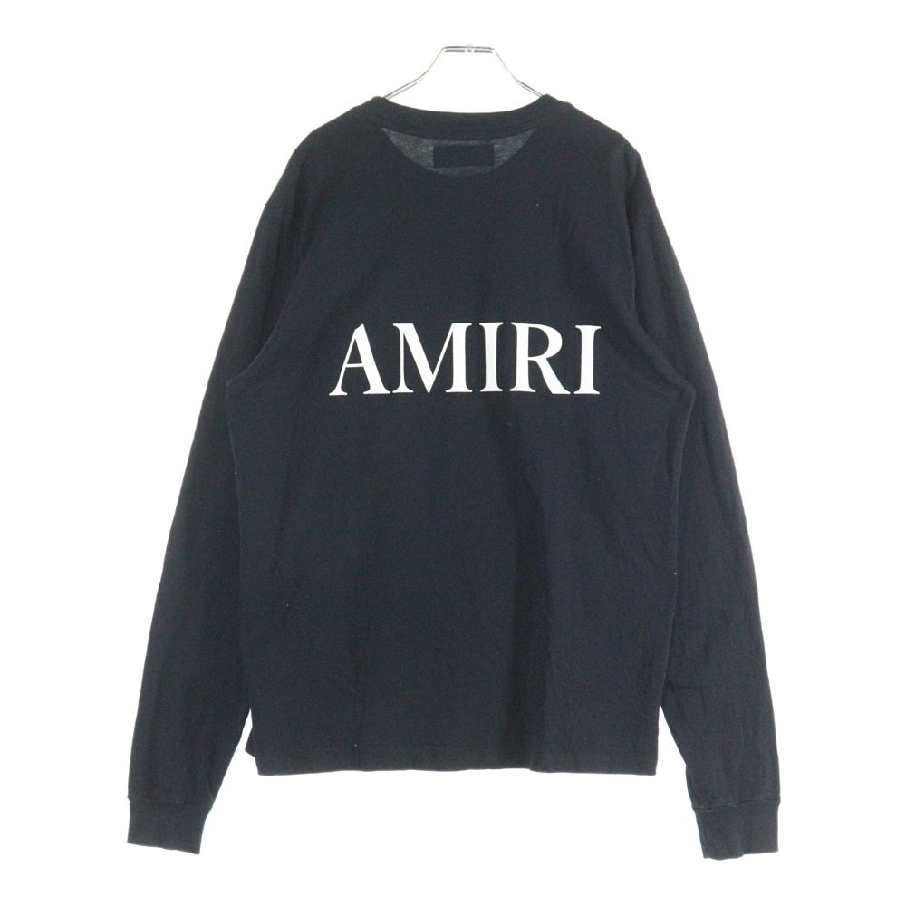 AMIRI(アミリ) Back Logo L/S TEE AMJYTE1276 バックロゴプリント クルーネック長袖Tシャツカットソー ロンT ブラック