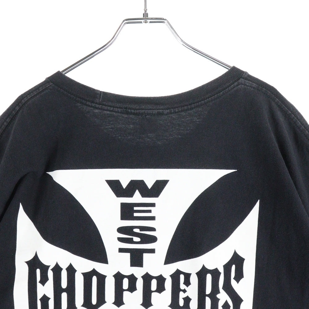 VINTAGE(ヴィンテージ) West Coast Choppers ウェスト コースト チョッパーズ 00s モーターサイクル バイカーTシャツ 両面プリント クルーネック半袖Tシャツカットソー ブラック