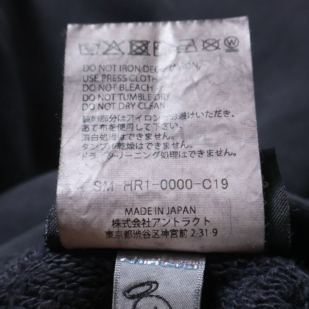 SAINT MICHAEL(セントマイケル) 25AW ×DE LA SOUL DLS_HOODIE ×デラソウル ダメージ加工 プルオーバーパーカー フーディ グレー SM-HR1-0000-C19