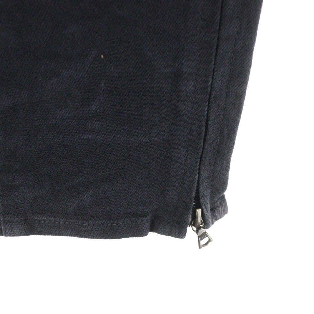ISAMU KATAYAMA BACKLASH(イサムカタヤマバックラッシュ) Stretch Leather Denim Pants 1356-10 ストレッチ レザー ストレートデニムパンツ ブラック