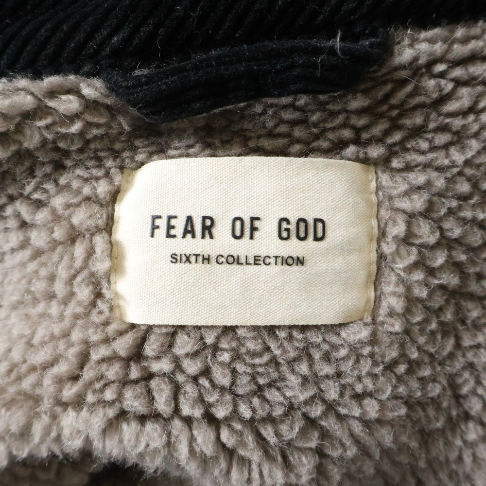 FEAR OF GOD(フィアオブゴッド) CORDUROY JACKET 6H19-6006 裏ボア地 コーデュロイジャケット ブラック