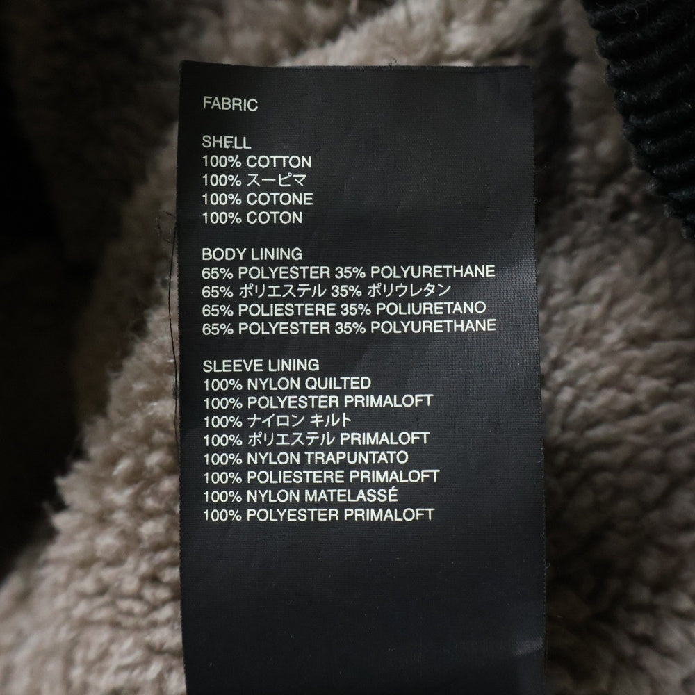 FEAR OF GOD(フィアオブゴッド) CORDUROY JACKET 6H19-6006 裏ボア地 コーデュロイジャケット ブラック