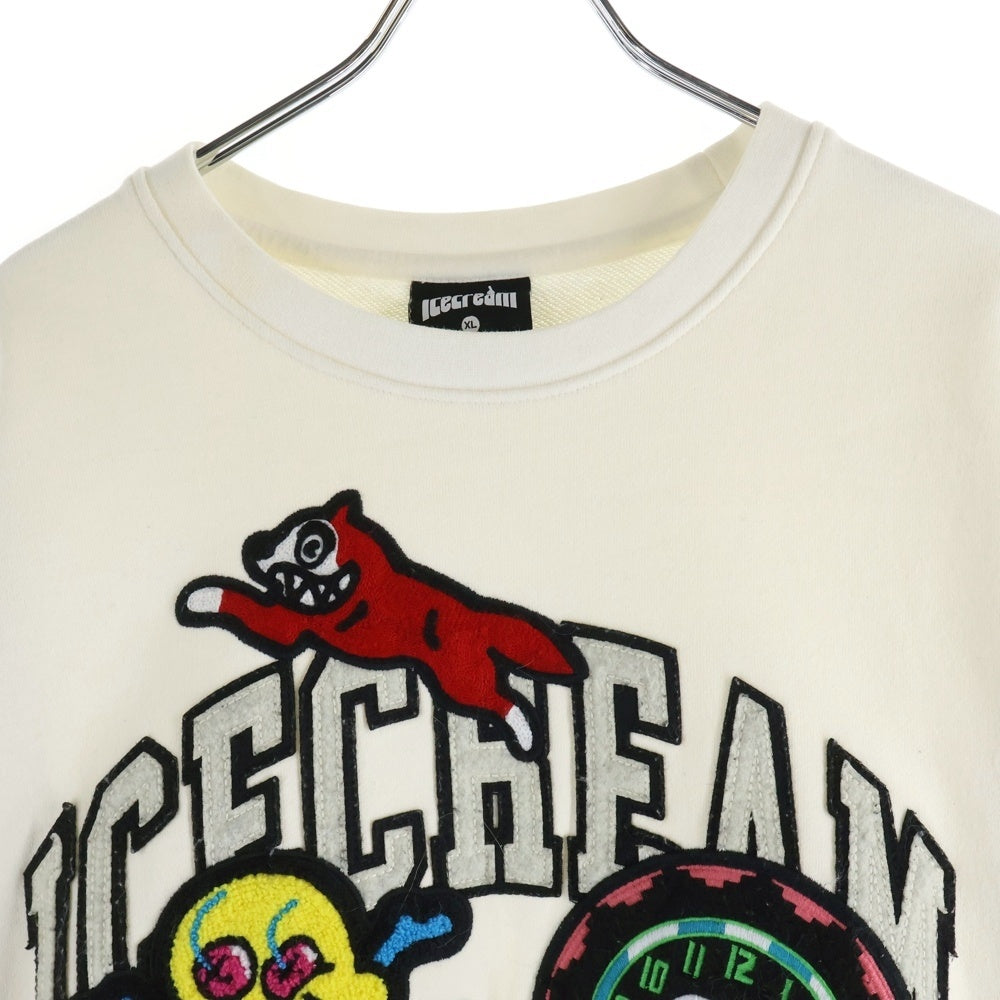 ICE CREAM(アイスクリーム) CUNNINGHAM CREW NECK SWEATSHIRT 491-7307 カニングハム クルーネックスウェットトレーナー ホワイト