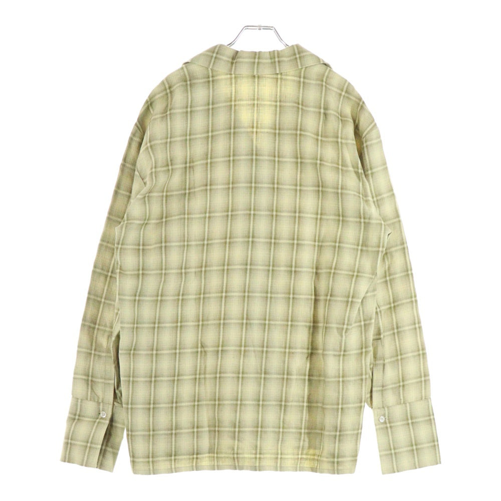 Sefr(セファ) 25SS Ignacio Check Shirt チェック柄オーバーサイズ 長袖シャツ グリーン