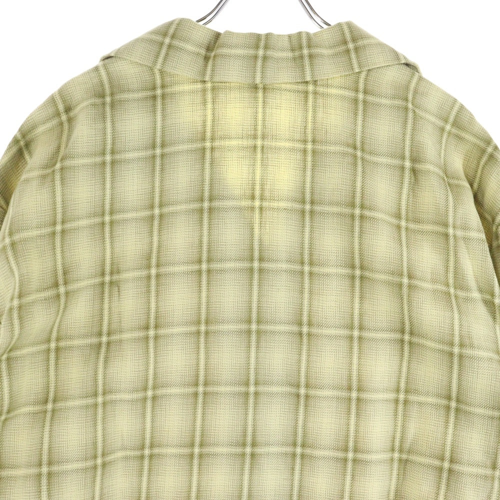Sefr(セファ) 25SS Ignacio Check Shirt チェック柄オーバーサイズ 長袖シャツ グリーン