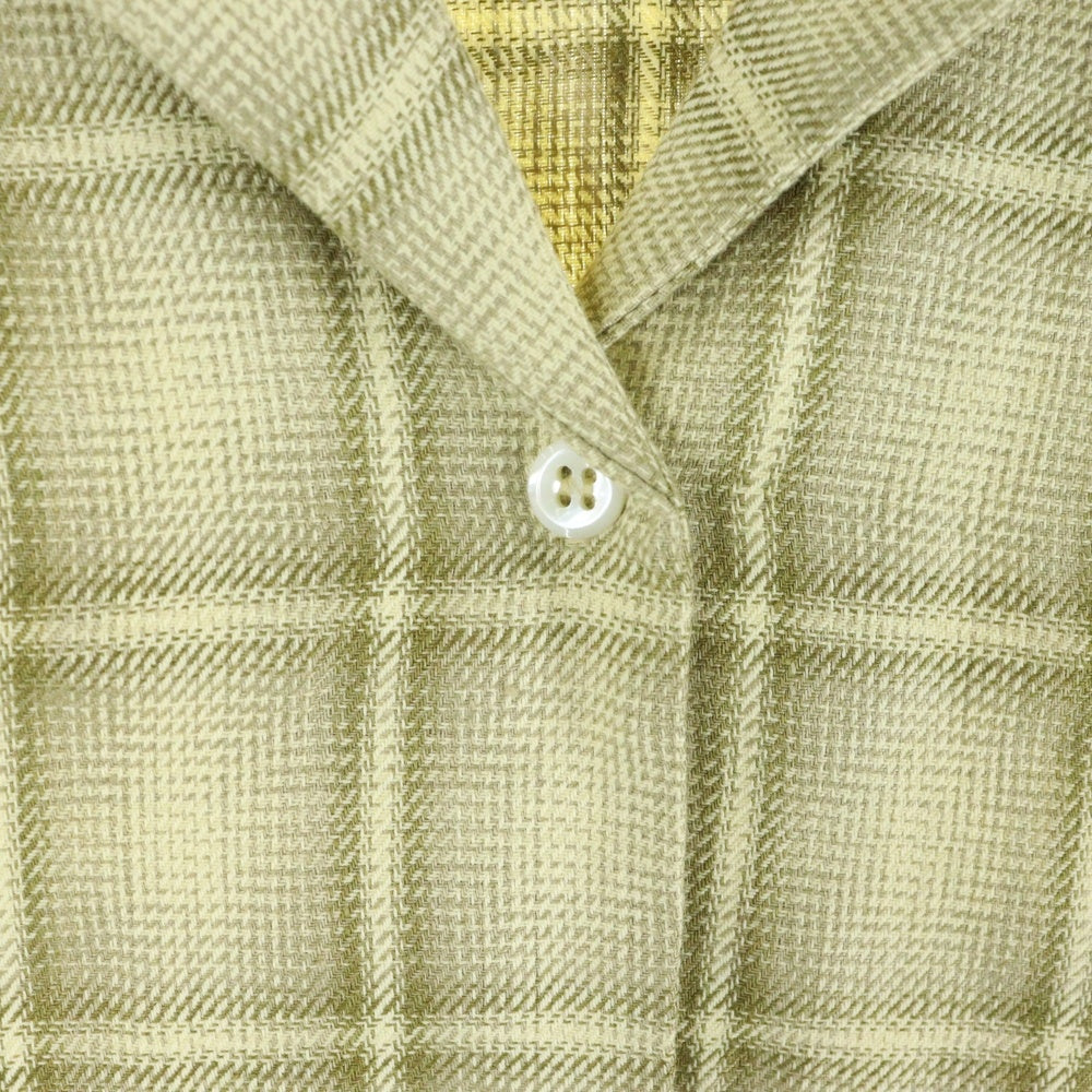 Sefr(セファ) 25SS Ignacio Check Shirt チェック柄オーバーサイズ 長袖シャツ グリーン