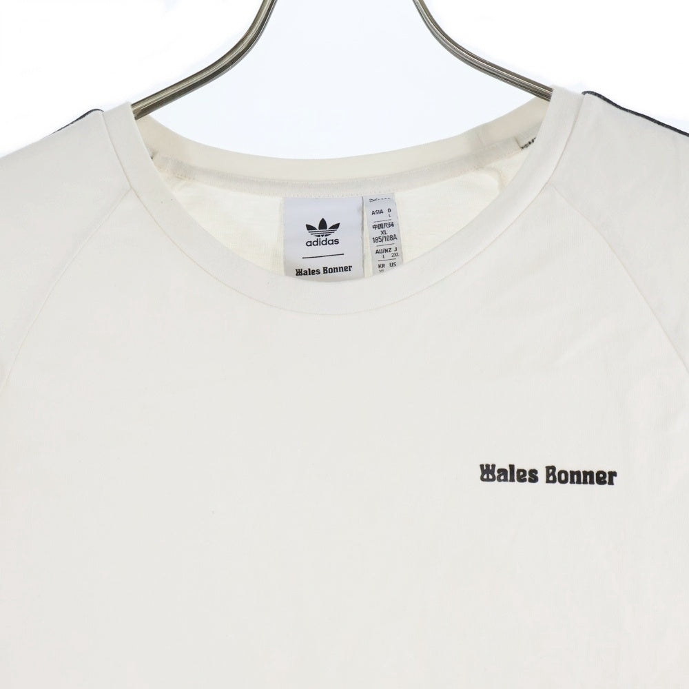 adidas(アディダス) ×Wales Bonner Wb S S Tee IT9788 フロントロゴ刺繍 クルーネック半袖Tシャツカットソー ホワイト