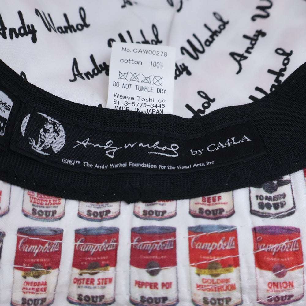 CA4LA(カシラ) Campbell Soup Hat キャンベルスープ バケットハット 帽子 ホワイト/レッド
