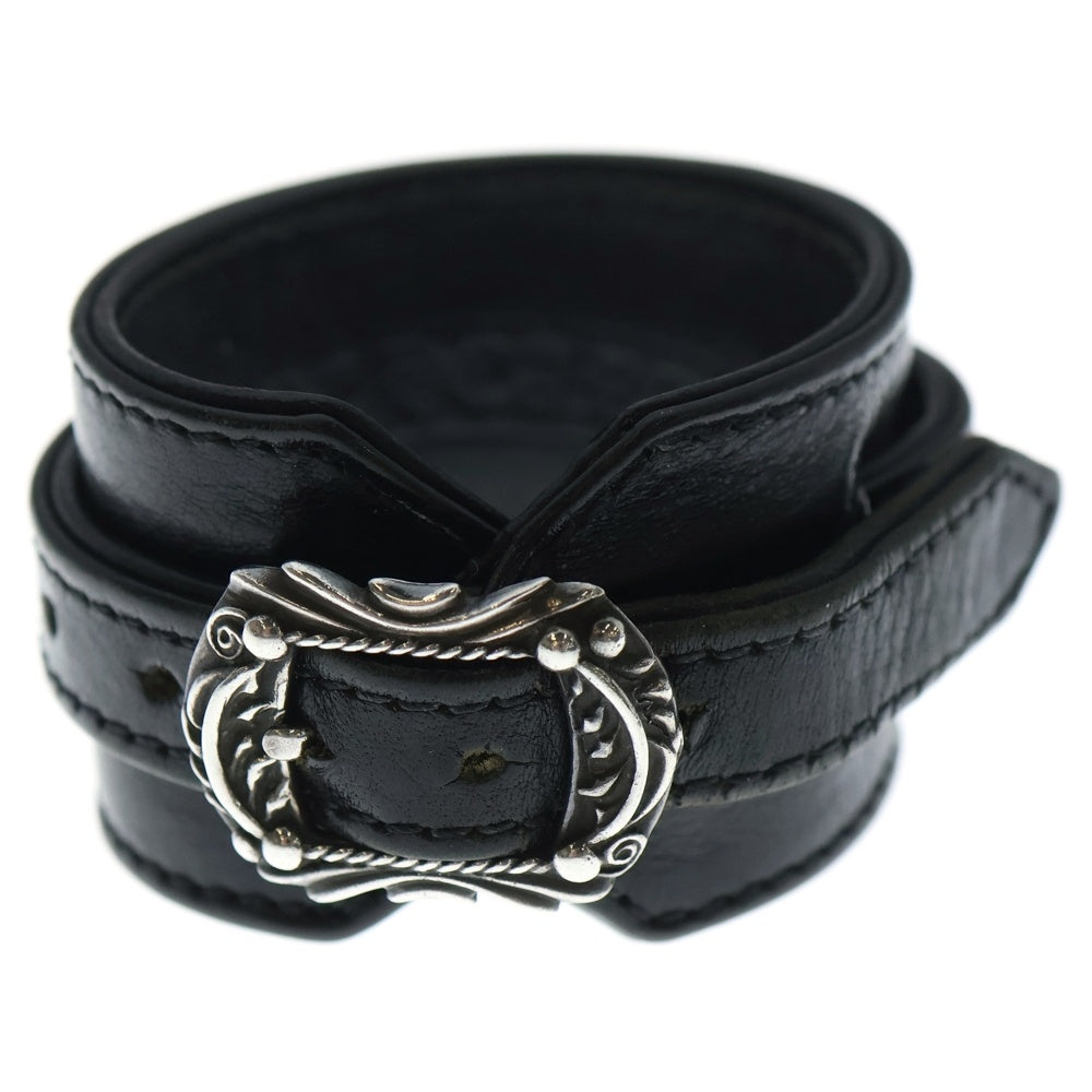 CHROME HEARTS(クロムハーツ) OLD RR TINY BUCKLE GUNSLINGER オールド タイニーバックル ガンスリンガー レザーブレスレット ブラック
