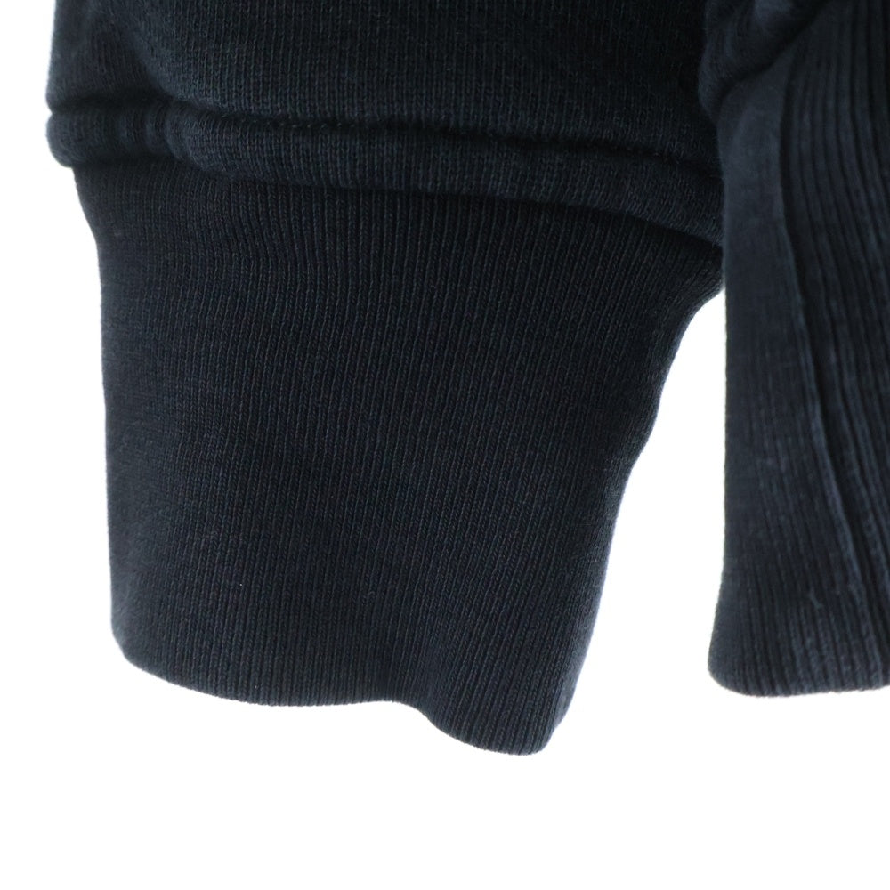 MONCLER(モンクレール) 22AW SWEATSHIRT H20938G00031 ビッグラバーロゴプリント クルーネック長袖スウェットトレーナー ブラック