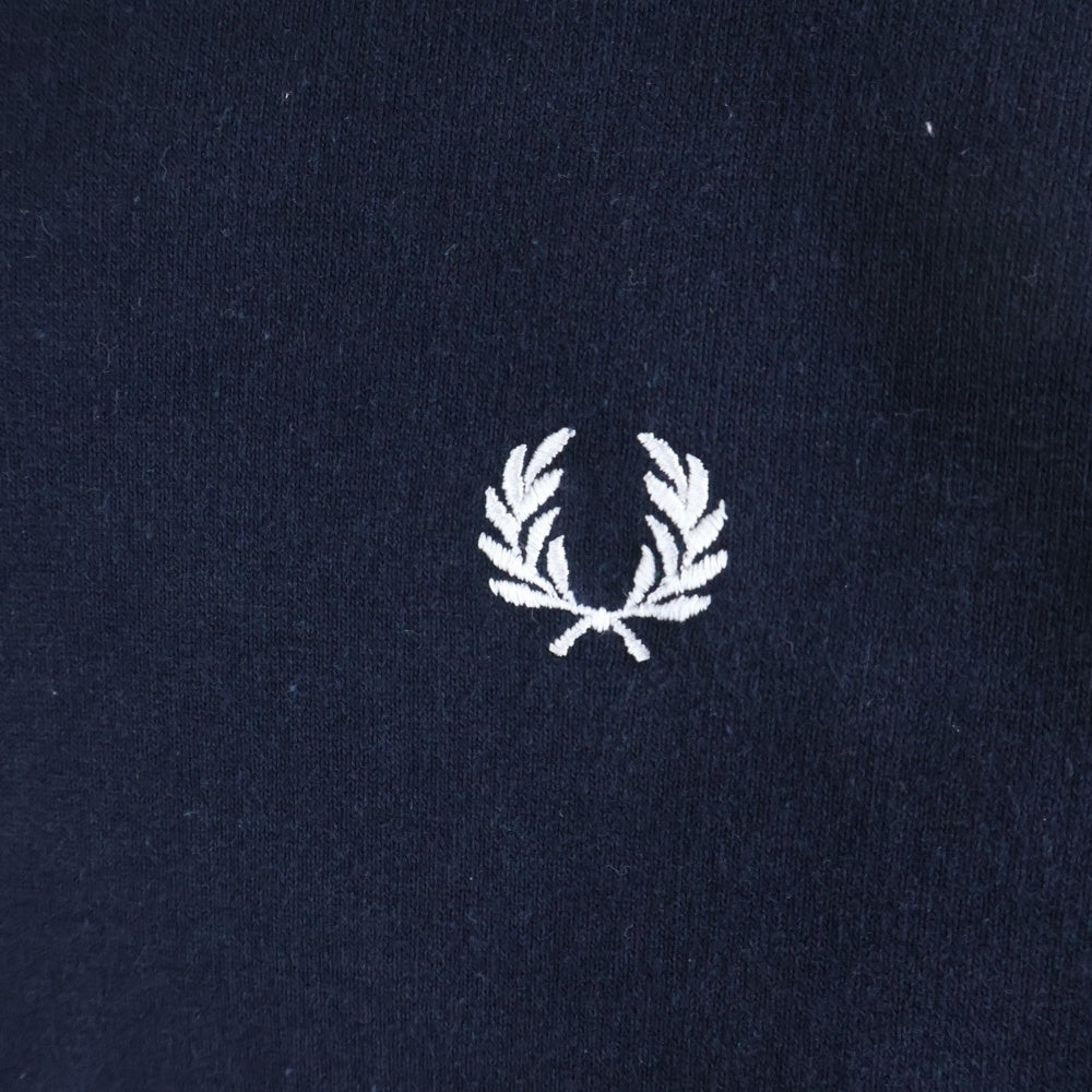 FRED PERRY(フレッドペリー) フットボールカラー トレーナー フロントワンポイントロゴ刺繍 ネイビー