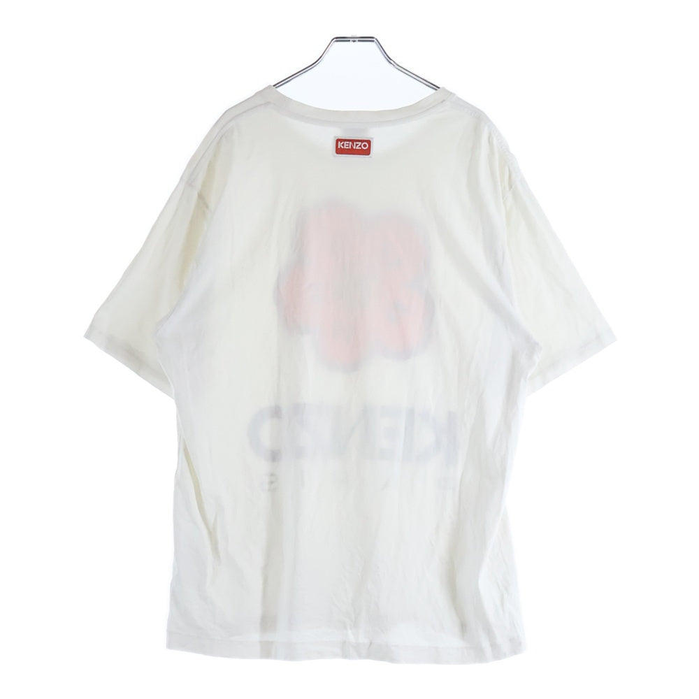KENZO(ケンゾー) BOKE FLOWER T-SHIRT FD55TS4454SO ボケ フラワー クルーネック半袖Tシャツカットソー ホワイト